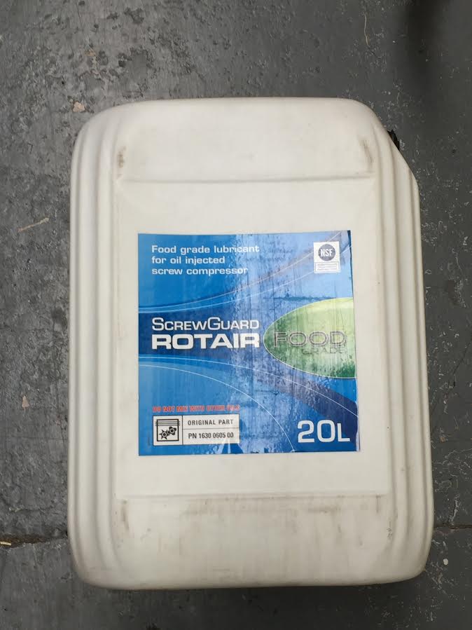 Food Grade Oil, Screw Guard Rotair, Compressors and Washers Ltd